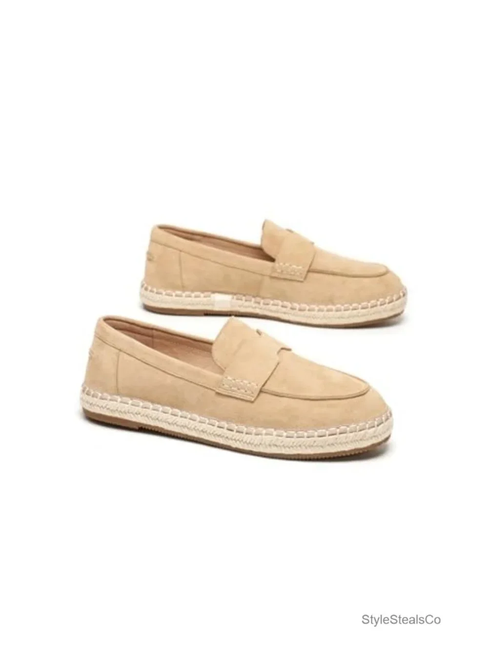 Lambskin Suede Loafers, Penny Loafers Comfort Slip On Espadrilles Flats
